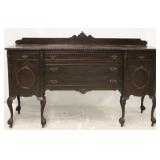Early Chippendale carved sideboard on claw feet