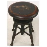 Vintage rotating top piano stool
