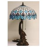 Peacock Stained Glass Lamp
