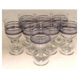 Set of 8 Striped Glasses