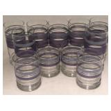 Set of 11 Striped Glasses