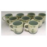 Set of 9 Pfaltzgraff "Garden of Eden" Mugs