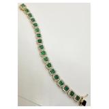 18K Emerald & Diamond bracelet