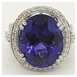 18K Tanzanite & diamond ring