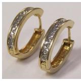 14k Yellow Gold .50 TW Diamond Earrings