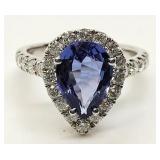 18K Blue Sapphire & Diamond ring