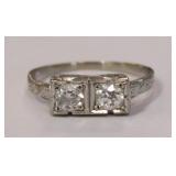 14k Antique .60tw Ring (2 diamonds) (S1-1)(G-H)