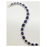 14K Blue Sapphire & Diamond bracelet