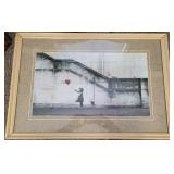 Girl with balloon framed print by Banksy