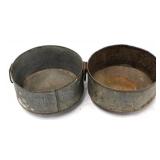 Pair galvanized buckets