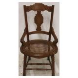 Walnut Victorian cane seat chair