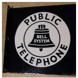 Porcelain Bell System Flange Sign