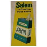 1965 Metal Salem Cigarette Sign 8" x 22"