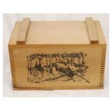 Wooden Ammo Box w/ tray - 10.5" x 18" x 11"