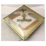 Vintage Duke Beer bubble glass lighted clock