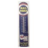 Vintage Mail Pouch Tobacco metal thermometer