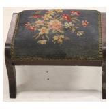 Needlepoint footstool