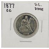 1877 CC Seated Liberty Dime