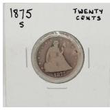1875 S Seated Liberty Twenty Cents