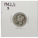 1942/1 D Silver Mercury Dime
