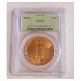 1924 PCGS MS65 $20.00 Gold St. Gaudens