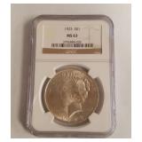 1923 NGC MS63 Silver Peace Dollar