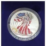 1999 American Eagle silver dollar in case