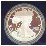 2013 American Eagle 1 oz silver proof coin in case