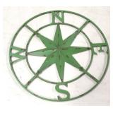 Green 24" metal compass star