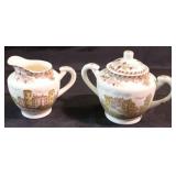 Creamer & Sugar Set - English Castles