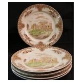 6 - 10" Dinner Plates by English Castles