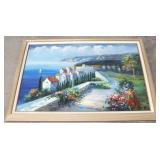 Large framed oil on canvas