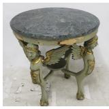 Angel adorned marble top center table