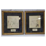 Pair of Framed Picasso Erotics