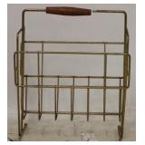 Brass mid-century magazine rack