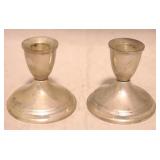 Pair of Sterling Weighted Candlestick Holders