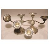 Pair of Sterling Candlestick Holders - AS IS