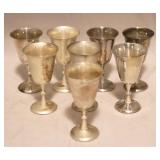 Set of 8 Silver Cordials