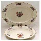 Set of 2 Lumberton "Plymouth" Oval Platter + Bowl