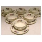 Set of 6 Lumberton "Plymouth" Cups + Saucers