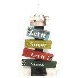 Let it snow metal Christmas tree decor