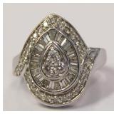 14k White Gold 1.5 TW Diamonds Ring