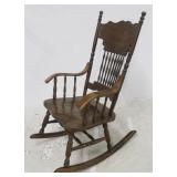 Oak Spindle Back Rocking Chair