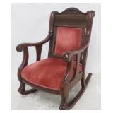 Empire Mahogany Claw Foot Rocking Chair