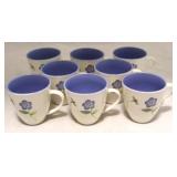Set of 8 "Blooms" Mugs