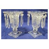Pair of Heisey Ipswich Candelabras