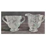 Fostoria "Chintz" Creamer & Sugar Set