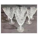 Fostoria "Chintz" Low Water Goblets - 8 pcs