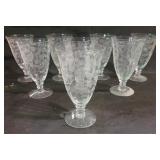 Fostoria "Chintz" Iced Tea Glasses - 8 pcs