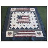 Patriotic quilted wall hanging or throw